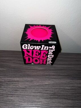 Schylling Glow In The Dark NeeDoh - Neon Pink Stress Toy